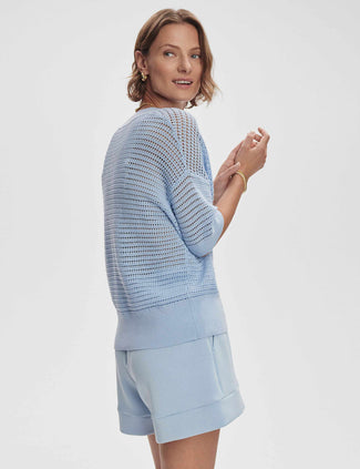 Callie Knit Top - Cashmere Blue