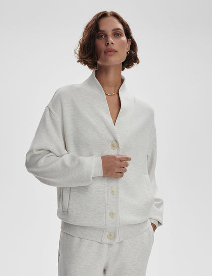 Varley Celeste Button Through Sweat - Ivory Marlimage5- The Sports Edit