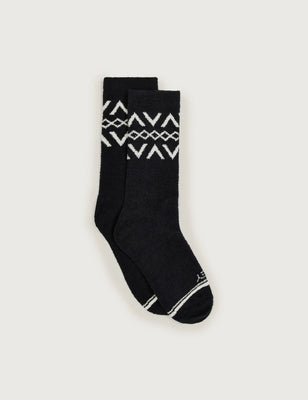 Chadwick Fairisle Sock - Black/Egret