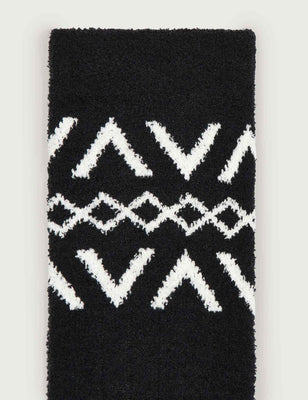 Chadwick Fairisle Sock - Black/Egret