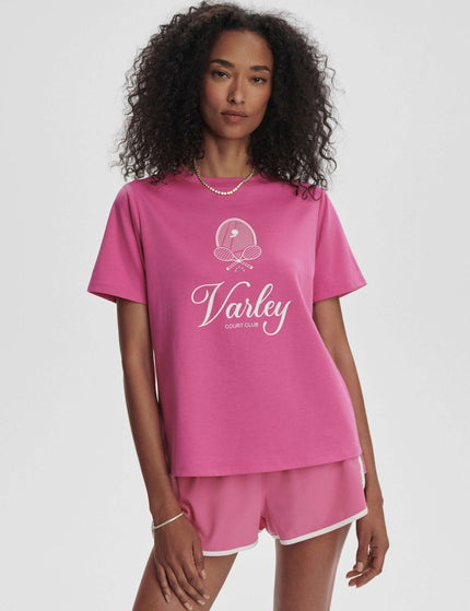 Varley Coventry Branded Tee - Ibis Roseimage1- The Sports Edit