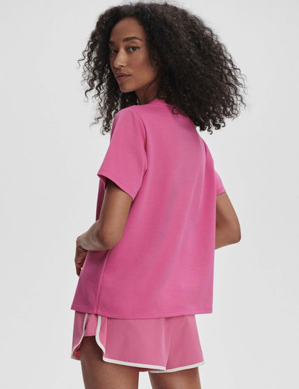 Varley Coventry Branded Tee - Ibis Roseimage2- The Sports Edit