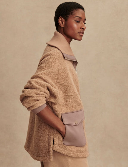 Varley Eleanor Patch Pocket Fleece - Chanterelleimage2- The Sports Edit