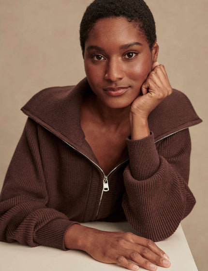 Varley Enrico Knit Jacket - Coffee Beanimages4- The Sports Edit