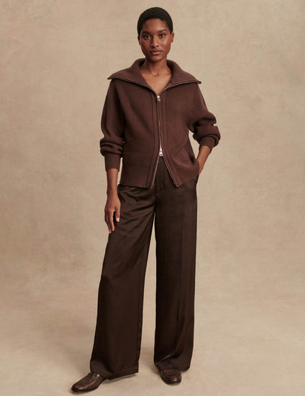 Varley Enrico Knit Jacket - Coffee Beanimages6- The Sports Edit