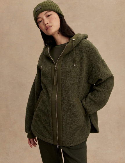 Varley Fey Relaxed Fleece - Racing Oliveimages1- The Sports Edit