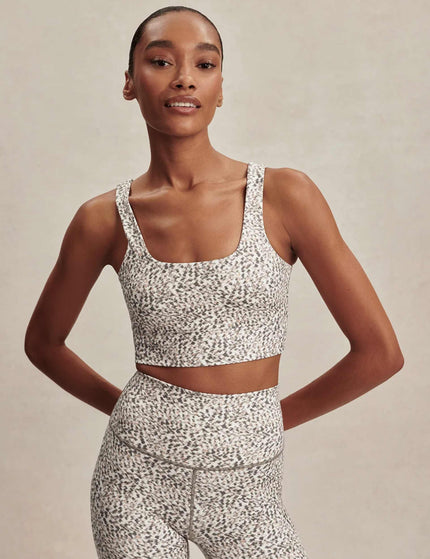 Varley FreeSoft Cori Bra - Ivory Abstract Featherimages1- The Sports Edit