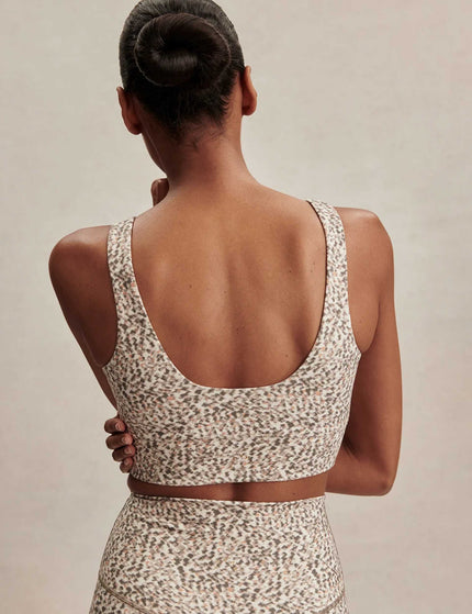 Varley FreeSoft Cori Bra - Ivory Abstract Featherimages2- The Sports Edit