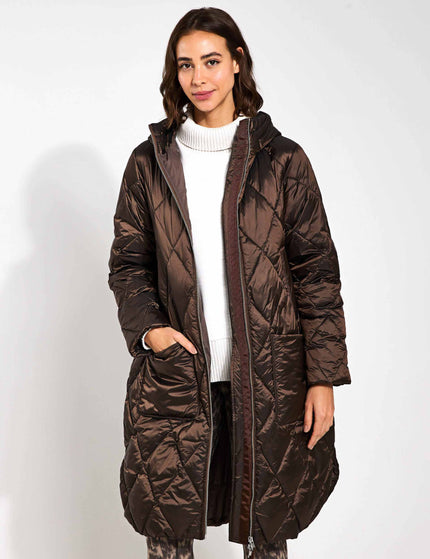 Varley Frisco Long Quilt Jacket - Coffee Quartz Metallicimage4- The Sports Edit