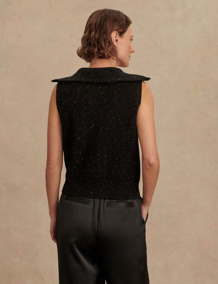Varley Hally Half-Zip Rib Vest - Black Fleckimage3- The Sports Edit