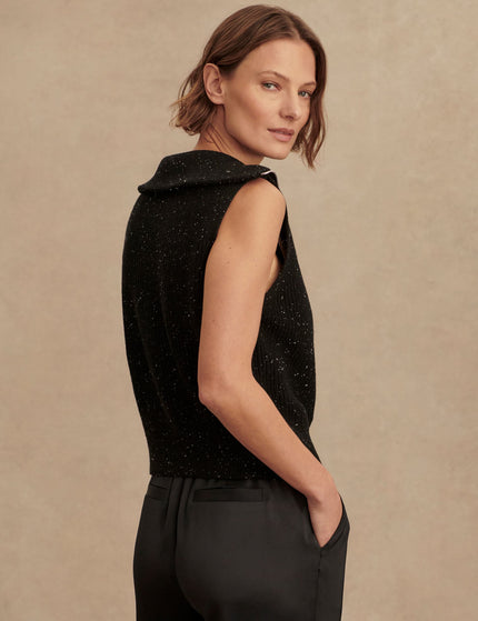 Varley Hally Half-Zip Rib Vest - Black Fleckimage2- The Sports Edit