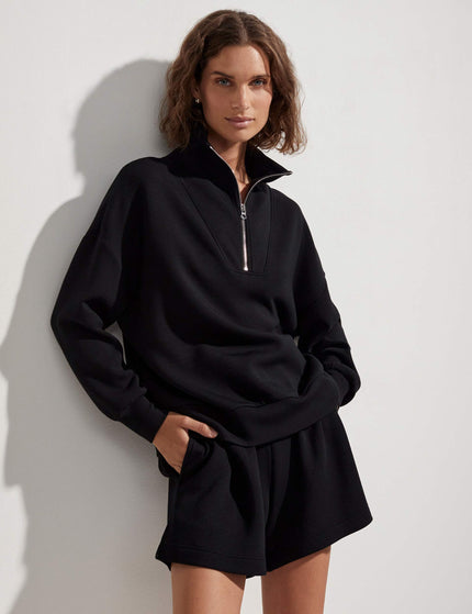 Varley Hawley Half Zip Sweat - Blackimage1- The Sports Edit