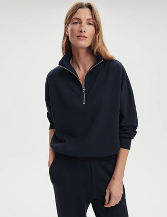 Hawley Half Zip Sweat - Navy