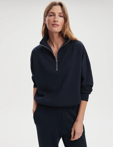 Varley Hawley Half Zip Sweat - Navyimage2- The Sports Edit