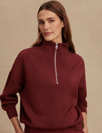 Varley Hawley Half Zip Sweat - New Maroonimage1- The Sports Edit