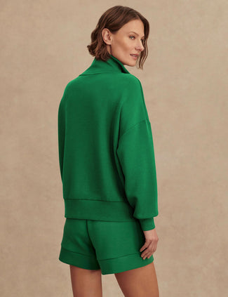 Hawley Half Zip Sweat - Verdant Green