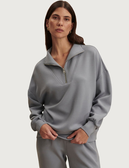 Varley Hawley Half Zip Sweat - Wind Blueimages1- The Sports Edit