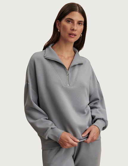 Varley Hawley Half Zip Sweat - Wind Blueimages4- The Sports Edit