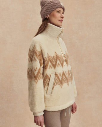Hendrik Half-Zip Sherpa - Egret