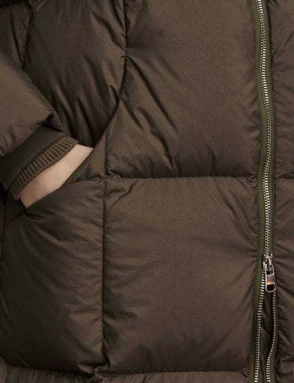 Varley Katya Long Down Puffer - Dark Olive Metallicimages6- The Sports Edit