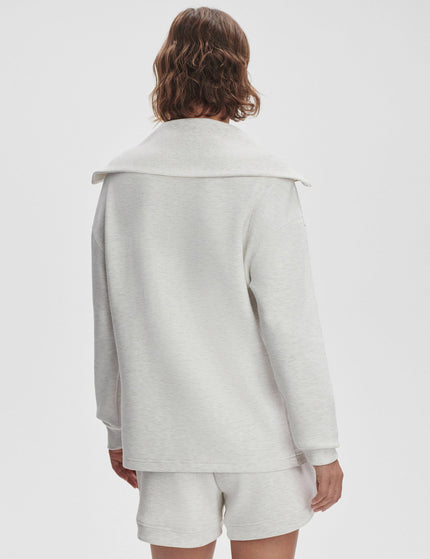 Varley Larson Half-Zip Sweat - Ivory Marlimage3- The Sports Edit