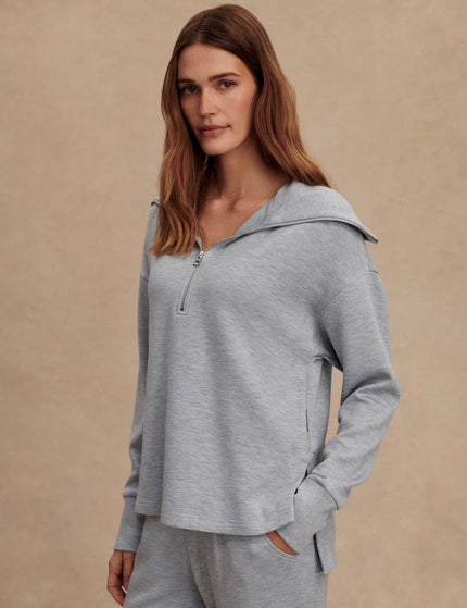 Varley Larson Half-Zip Sweat - Mid Blue Marlimages3- The Sports Edit