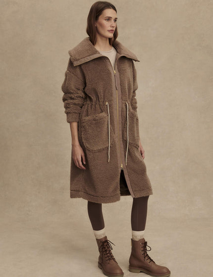 Varley Logan Sherpa Coat - Ash Taupeimages3- The Sports Edit