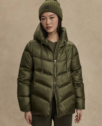 Madelina Lightweight Down Jacket - Racing Olive