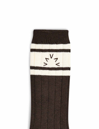 Malissa Plush Wide Rib Sock - Coffee Bean