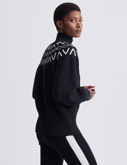 Varley Marcie Fair Isle Yoke Knit - Blackimage2- The Sports Edit