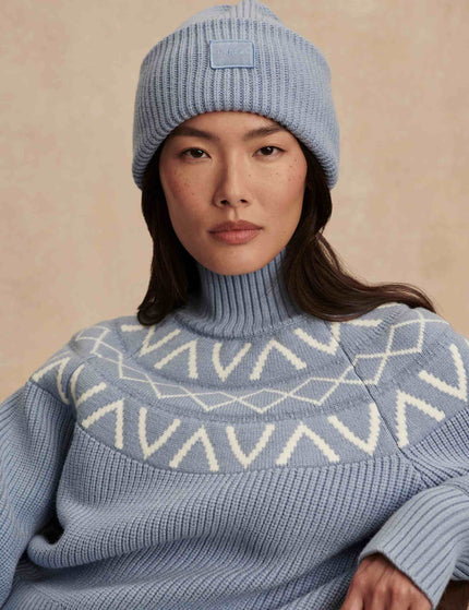 Varley Marcie Fair Isle Yoke Knit - Glacier Blueimages3- The Sports Edit