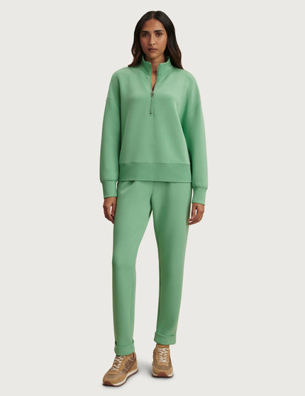 Varley Mavis Mock Neck Sweat - Green Spruceimages5- The Sports Edit