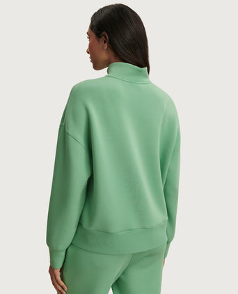 Mavis Mock Neck Sweat - Green Spruce
