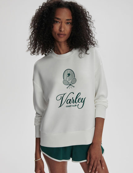 Varley Rasco Namesake Sweat - White/Forestimage1- The Sports Edit