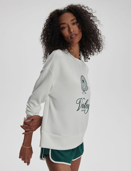 Varley Rasco Namesake Sweat - White/Forestimage2- The Sports Edit