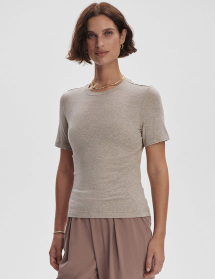 Varley Regina Fitted Tee - Taupe Marlimage1- The Sports Edit