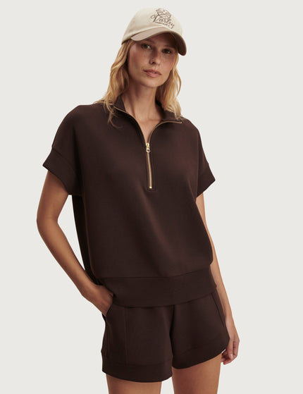 Varley Ritchie Short Sleeve Sweat - Coffee Beanimages3- The Sports Edit