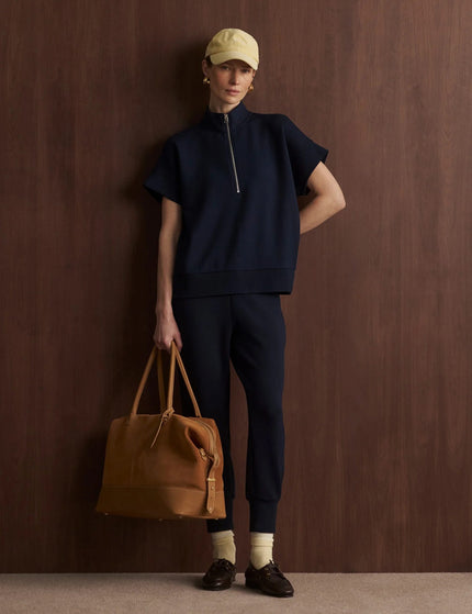 Varley Ritchie Short Sleeve Sweat - Navyimages5- The Sports Edit