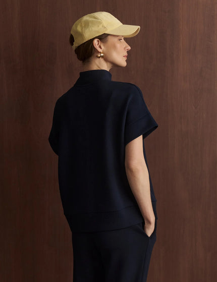 Varley Ritchie Short Sleeve Sweat - Navyimages2- The Sports Edit