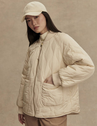 Serina Reversible Quilt Jacket - Sandshell