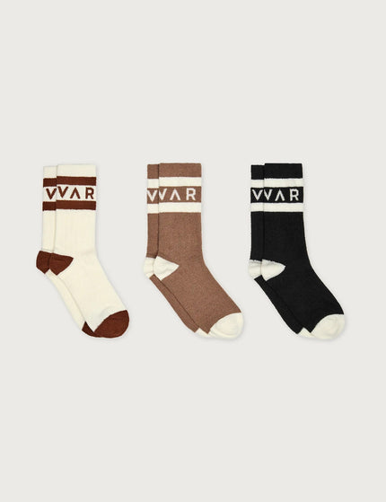 Varley Spencer Sock 3 Pack - Egret/Chanterelle/Blackimage1- The Sports Edit