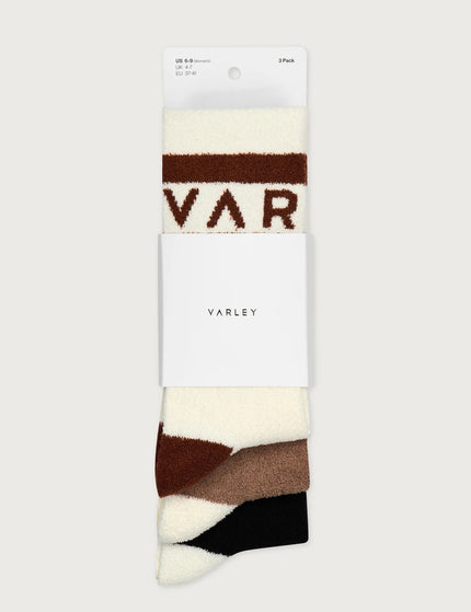 Varley Spencer Sock 3 Pack - Egret/Chanterelle/Blackimage2- The Sports Edit