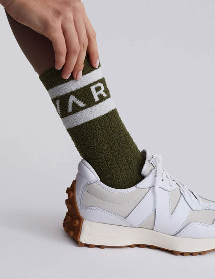 Varley Spencer Sock - Dark Olive/Egretimage2- The Sports Edit