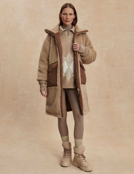 Varley Theia Reversible Coat - Light Taupe/Cocoa Dustimages2- The Sports Edit