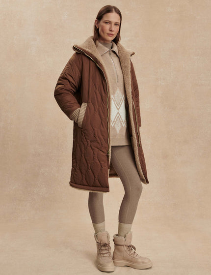 Varley Theia Reversible Coat - Light Taupe/Cocoa Dustimages4- The Sports Edit