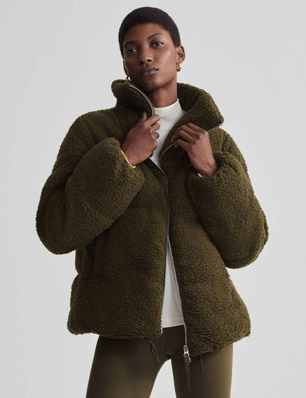 Varley Wilkins Sherpa Puffer Jacket - Dark Oliveimage4- The Sports Edit