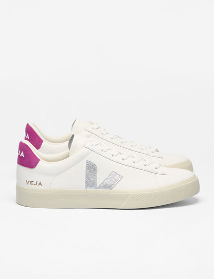 Veja Campo Leather - White Silver Ultravioletimage3- The Sports Edit