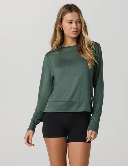 Vuori Daydream Crew - Agate Green Heatherimages4- The Sports Edit