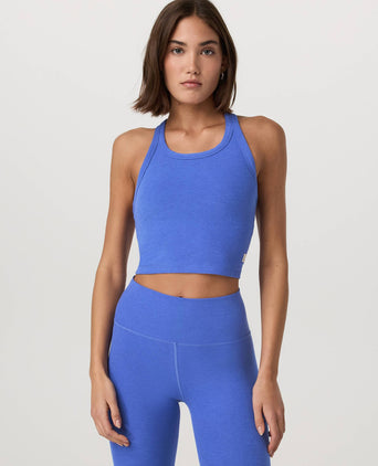 Elevation Racerback Tank - Bright Iris Heather
