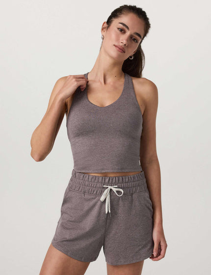 Vuori Halo Performance Crop 2.0 - Huckleberry Heatherimage1- The Sports Edit
